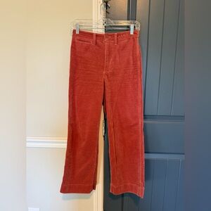Coral Corduroy Pants